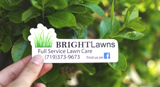 custom business car magnets of a lawn care business