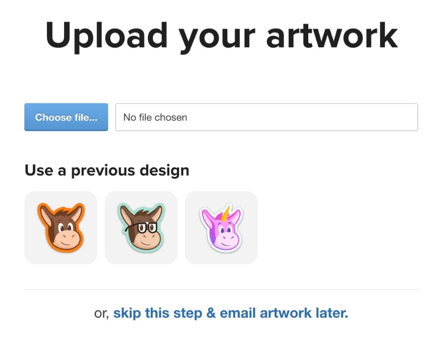 commande et réutilisation de designs sur sticker mule