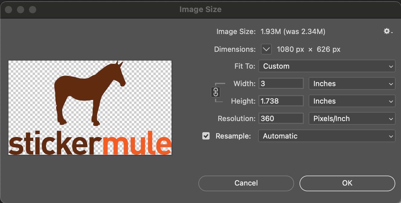 screenshot of how to resize your image in photoshop