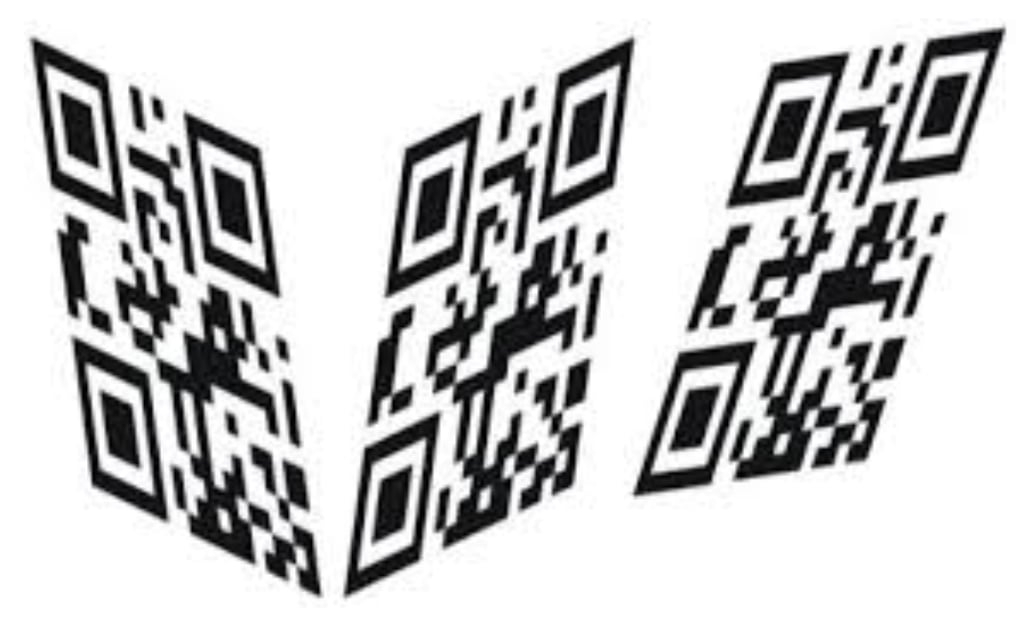 voorbeeld van een QR-code die niet valt te scannen