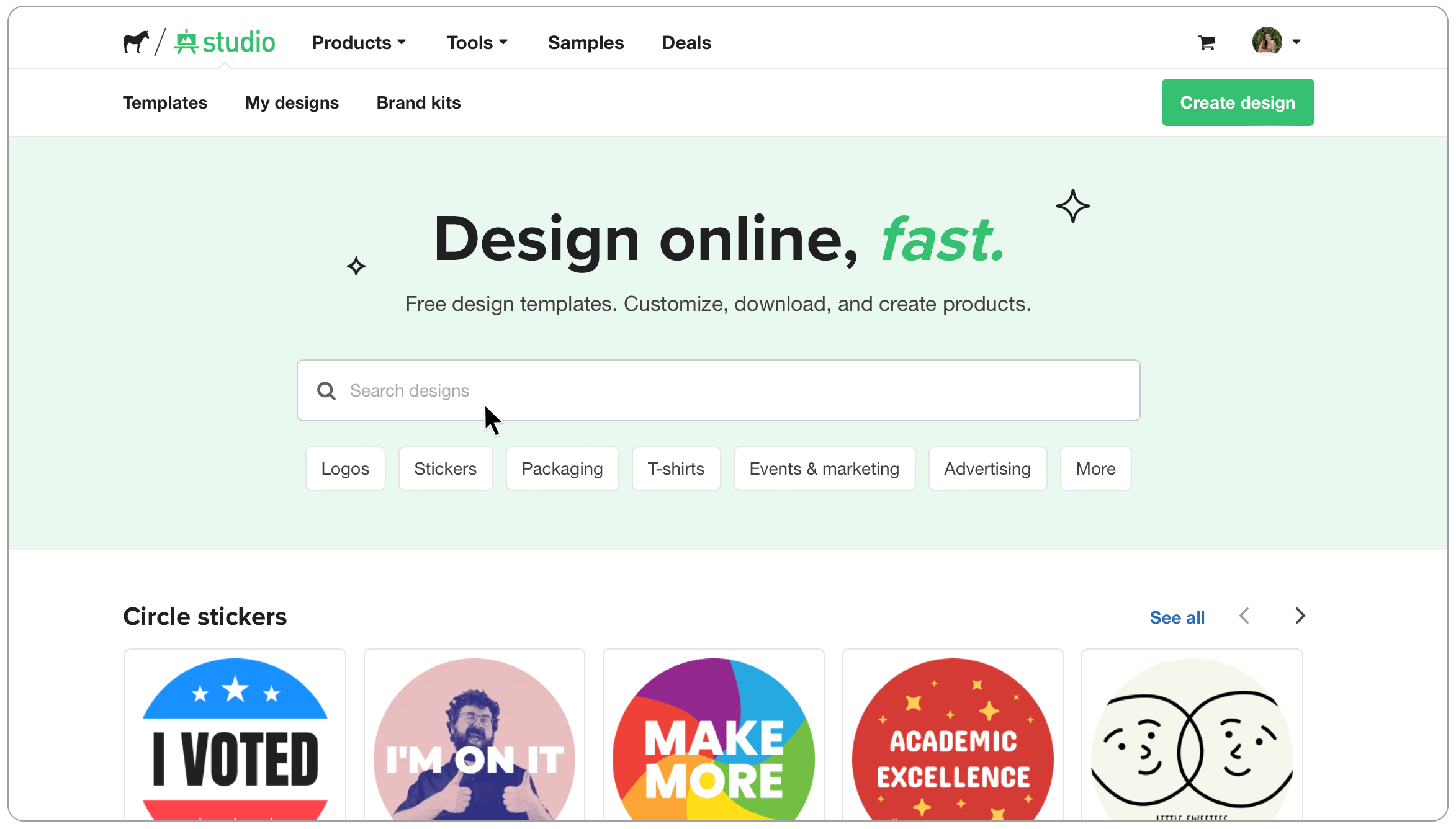 design online, fast