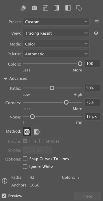 Converter imagem em vetor passo 3