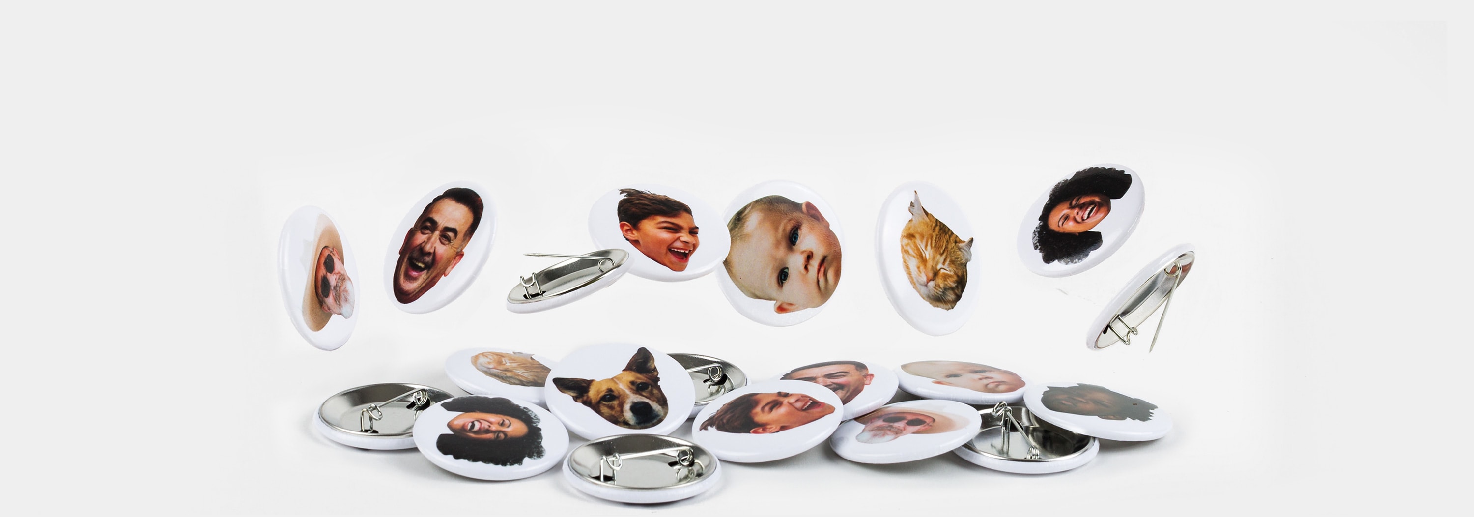 custom photo faces buttons