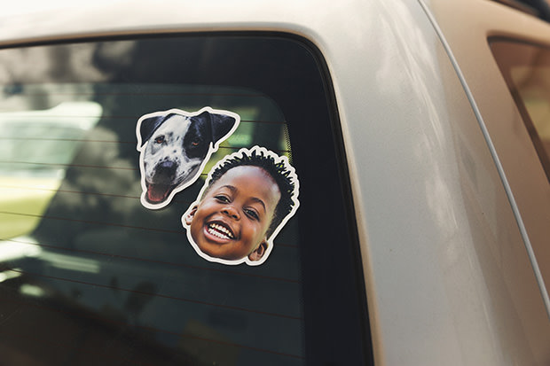 custom face stickers for car decals