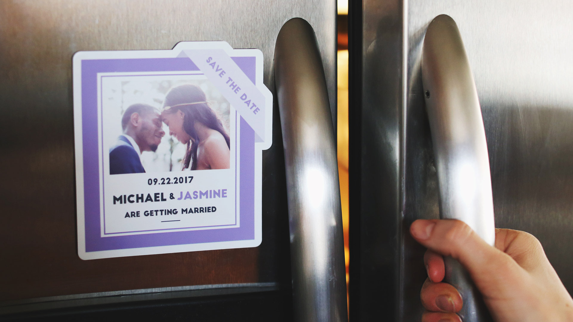 save the date wedding magnet
