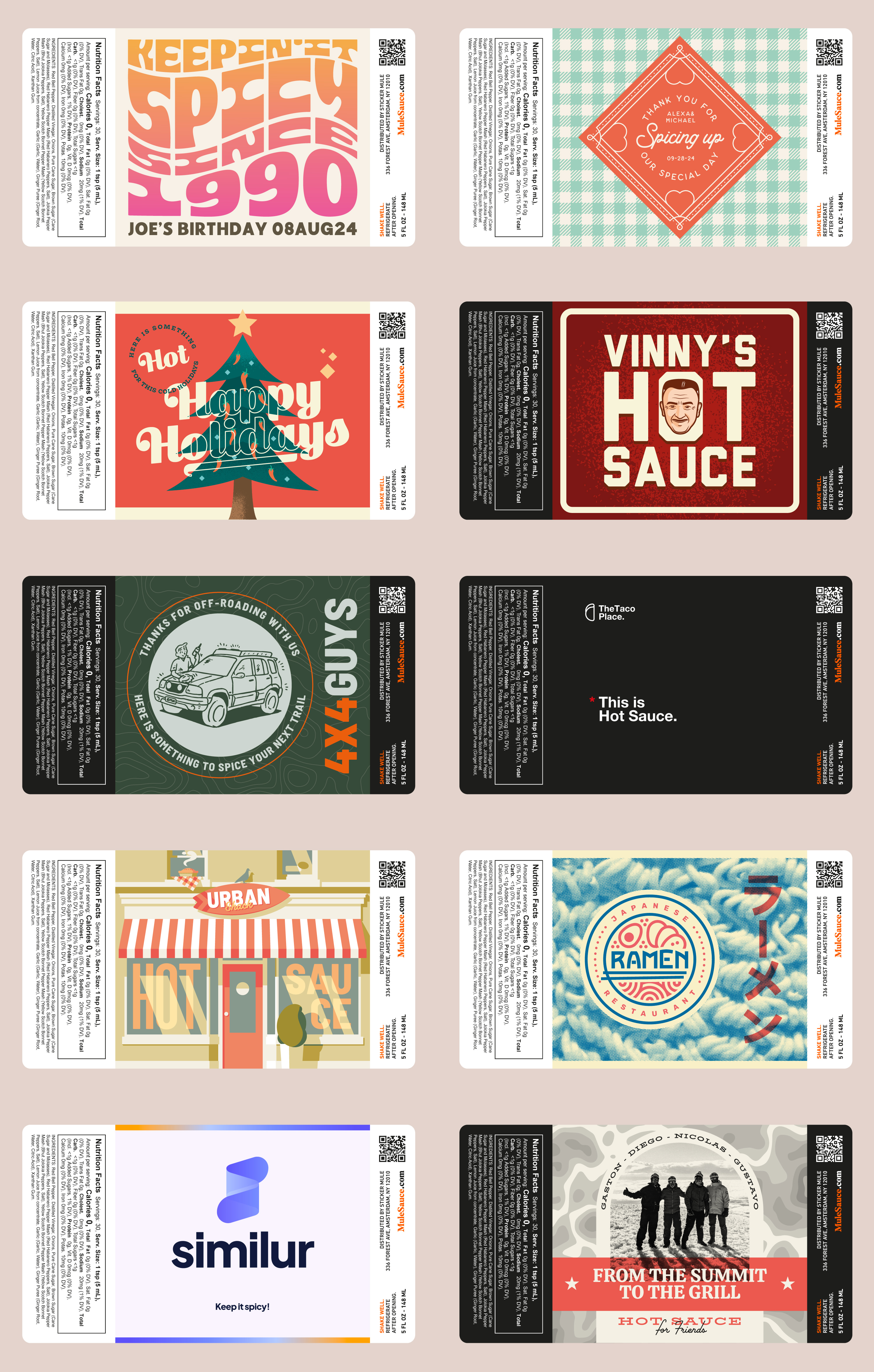 Can I see examples of white label hot sauce? Sticker Mule Australia