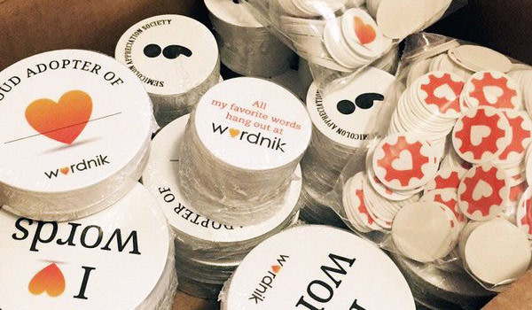 Pegatinas personalizadas de Wordnik