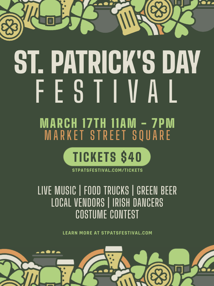 st patricks day fesitival free poster template
