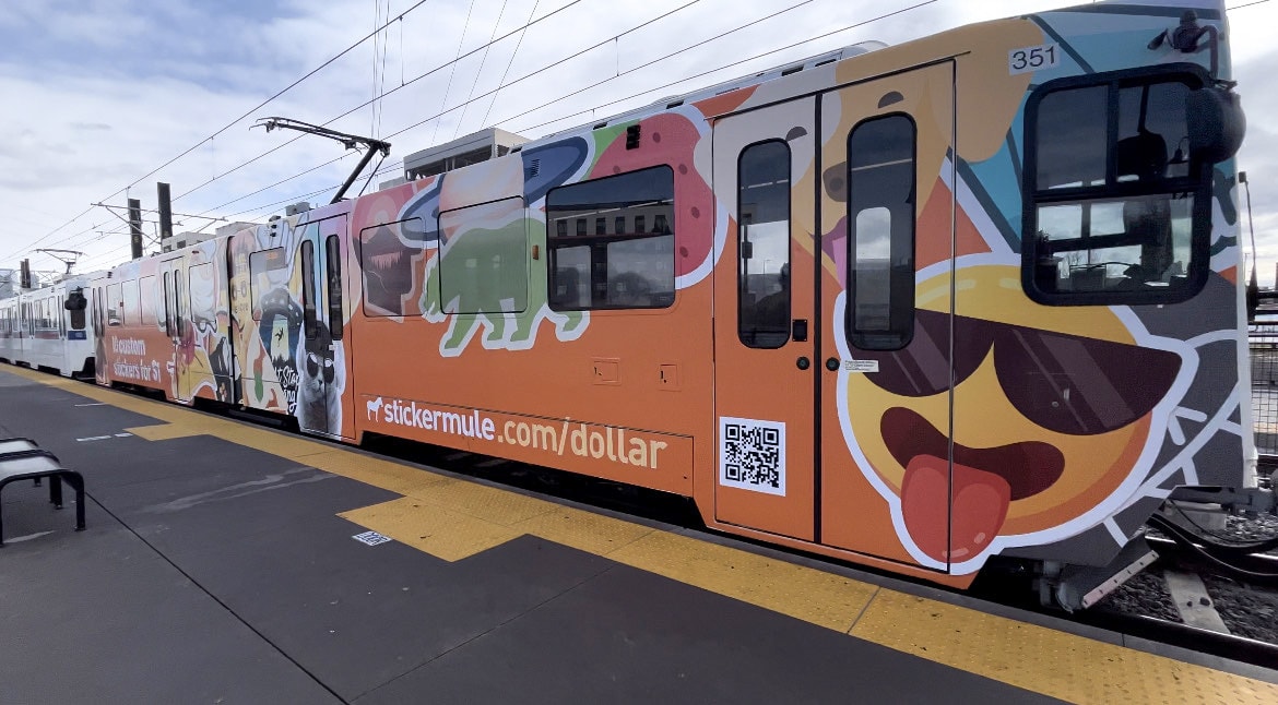 custom stickers denver rtd train