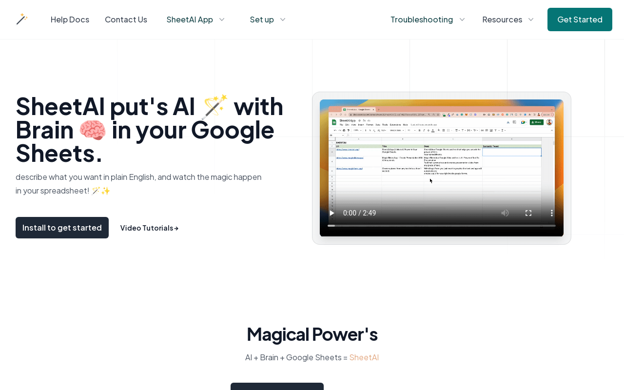 outil d'IA gratuit pour Google Sheets