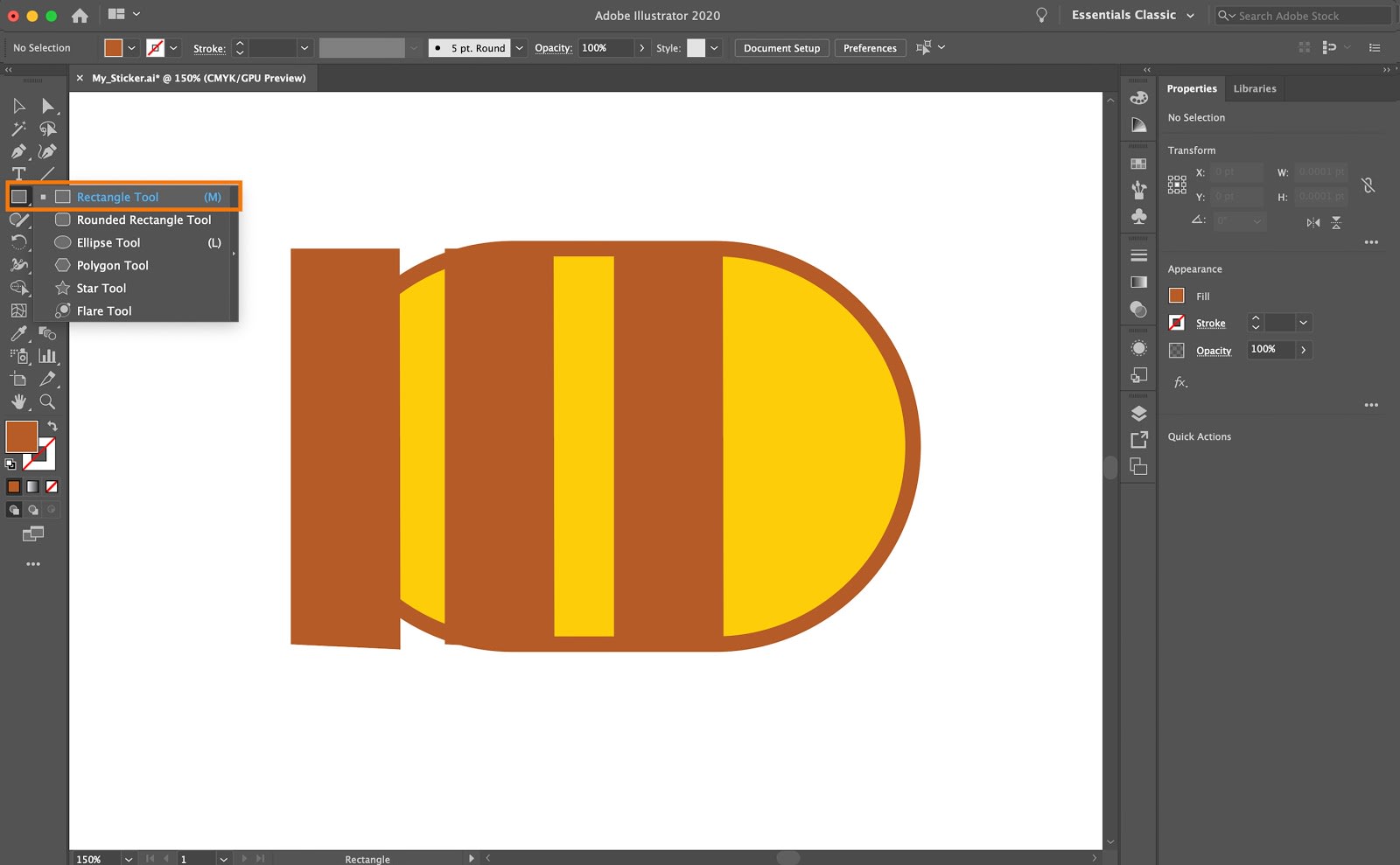 Come creare un adesivo in illustrator con lo strumento selezione diretta