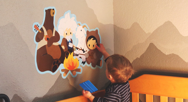 Adhesivos murales personalizados para niños