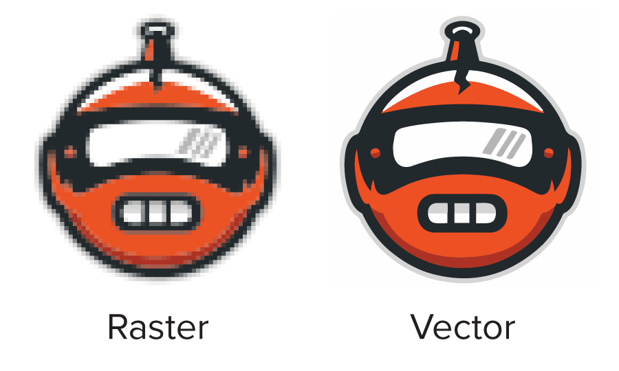 differences in raster to vector images