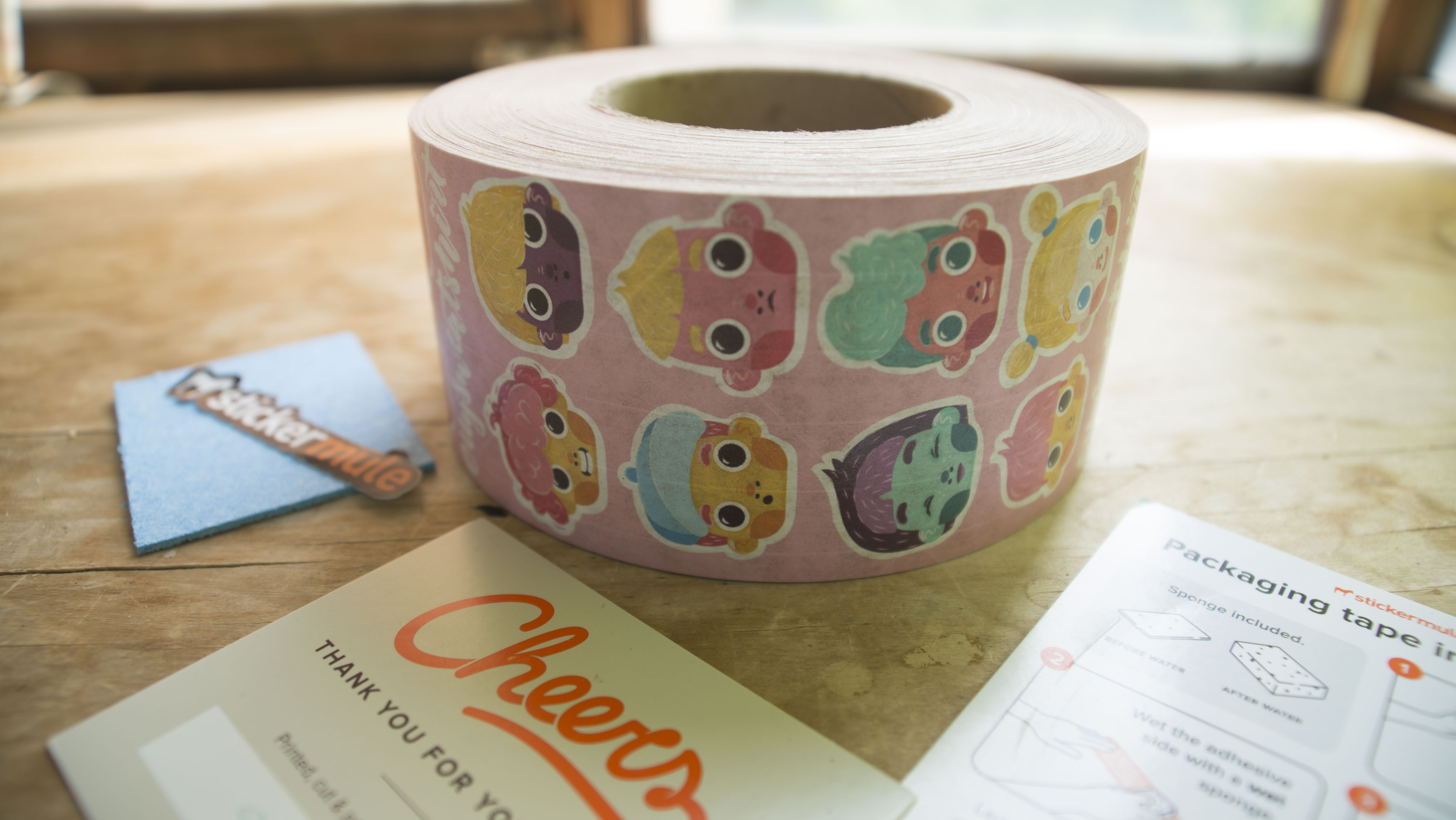 Custom packaging tape design by Olga Davydova
