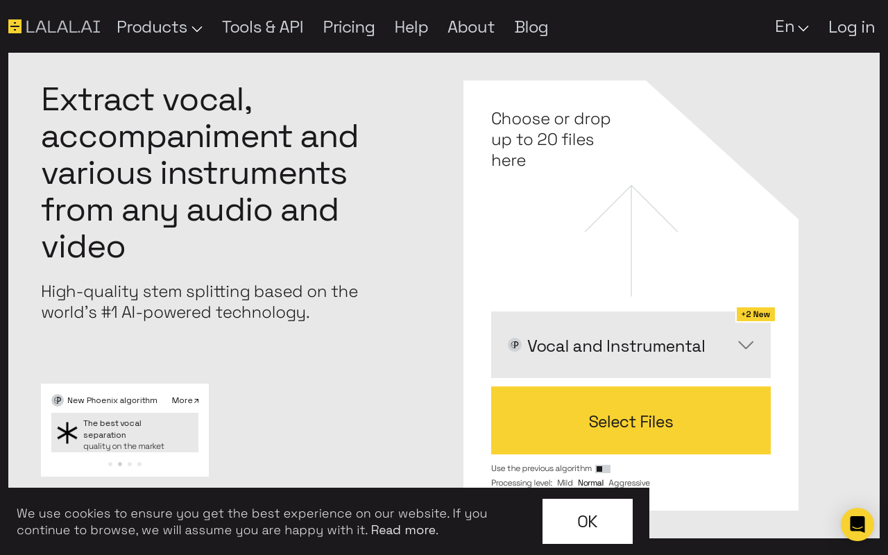 extrair faixas vocais de música com inteligência artificial