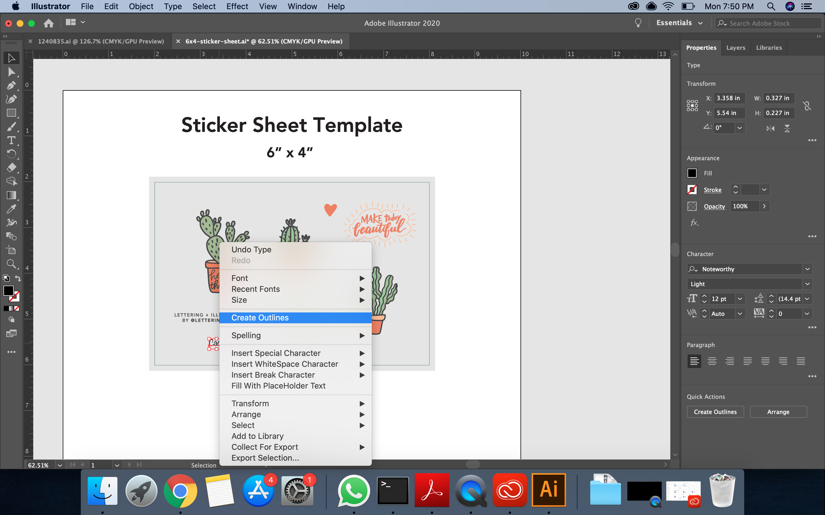 Sticker sheet template design in Adobe Illustrator Blog Sticker Mule