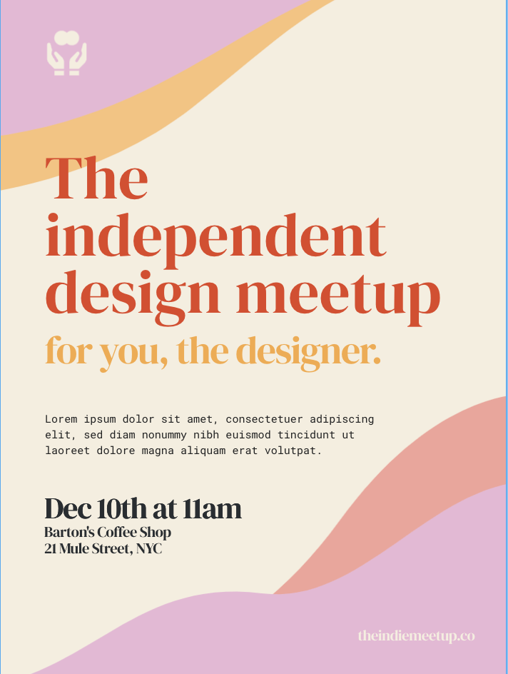 independent design meetup poster template