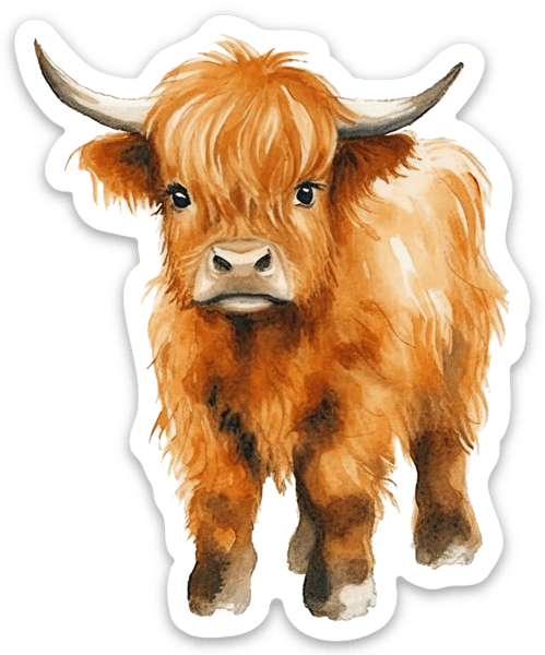 sticker lindo de una vaca