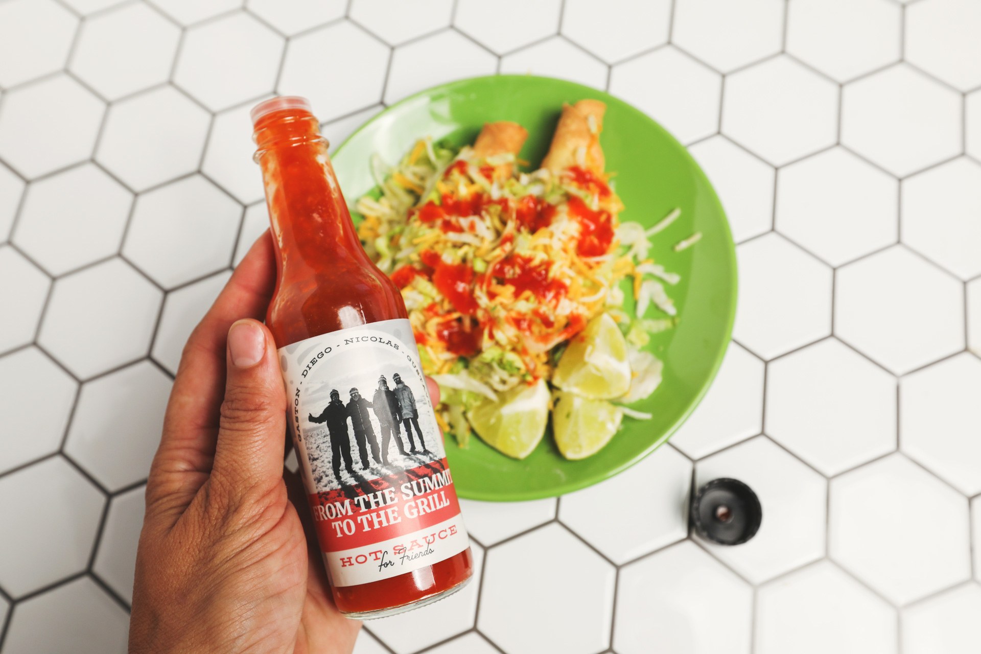 custom hot sauce with tacos