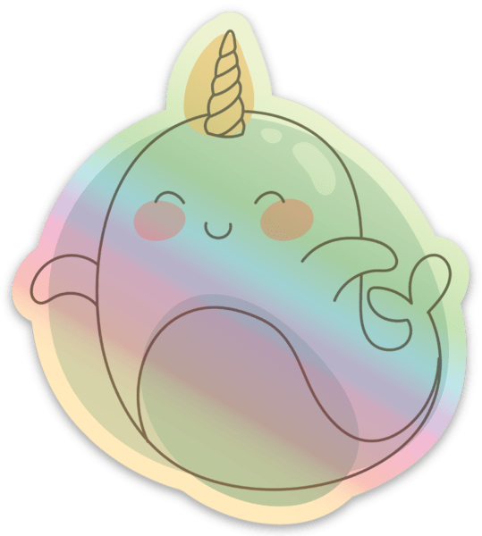 sticker lindo de un narval