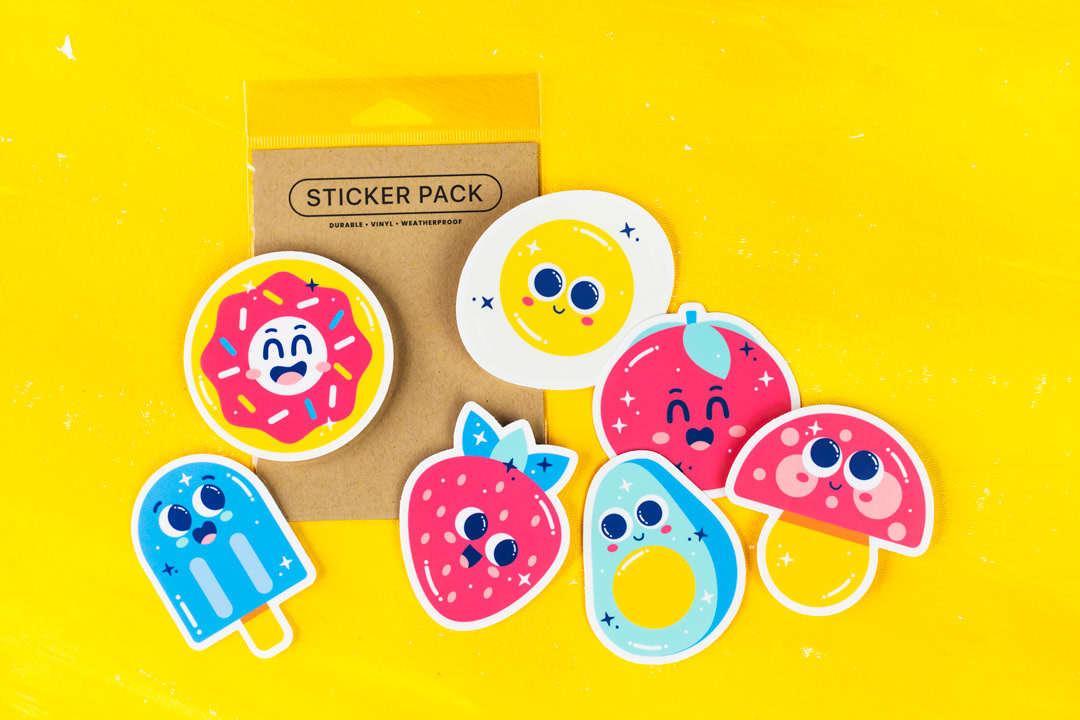 pack de stickers aliments