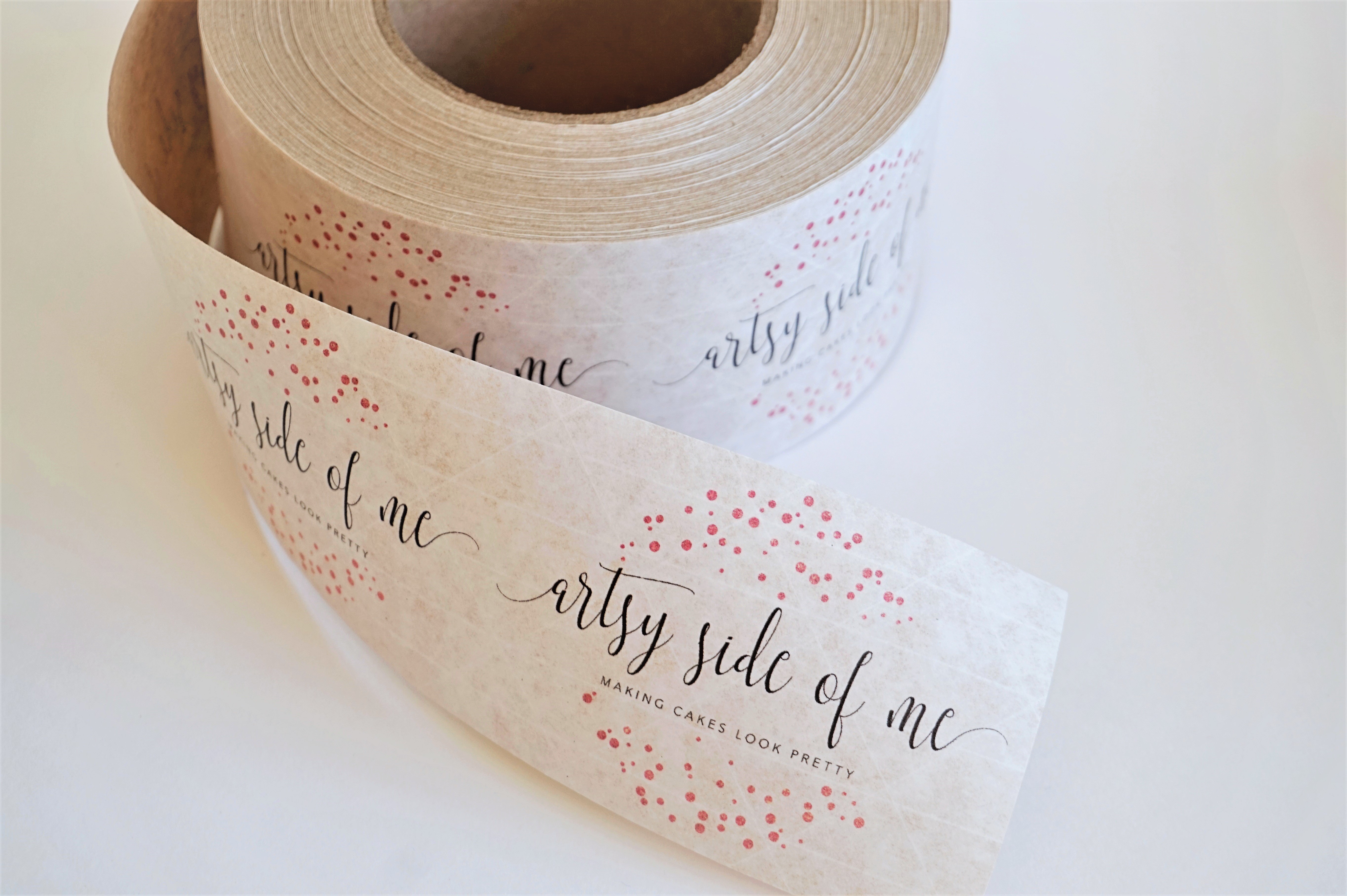 Custom packaging tape design by Ženja