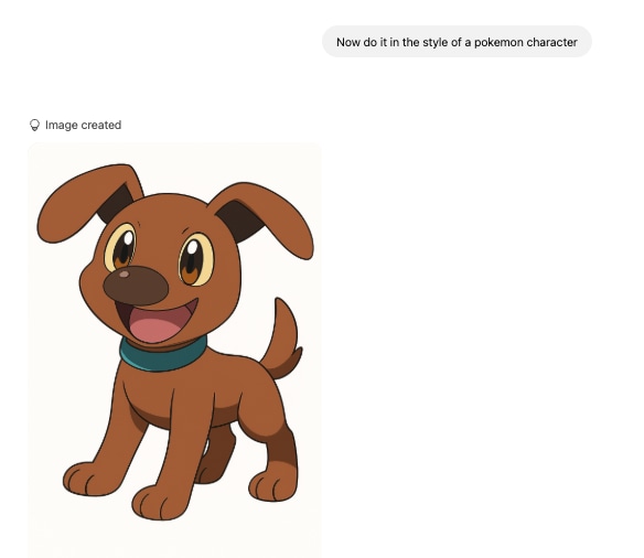 dog in the style of a pokemon character