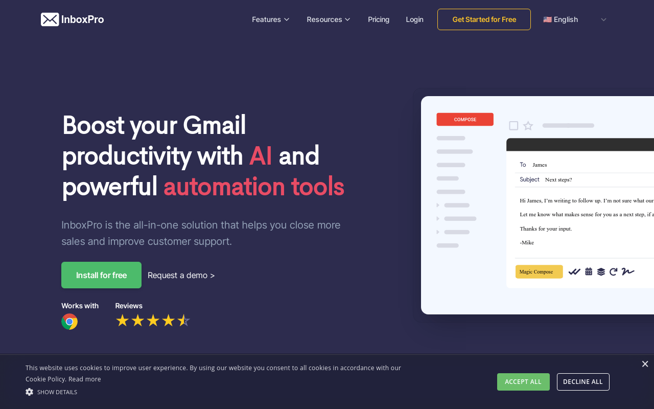 ferramenta de IA gratuita para automatização do gmail