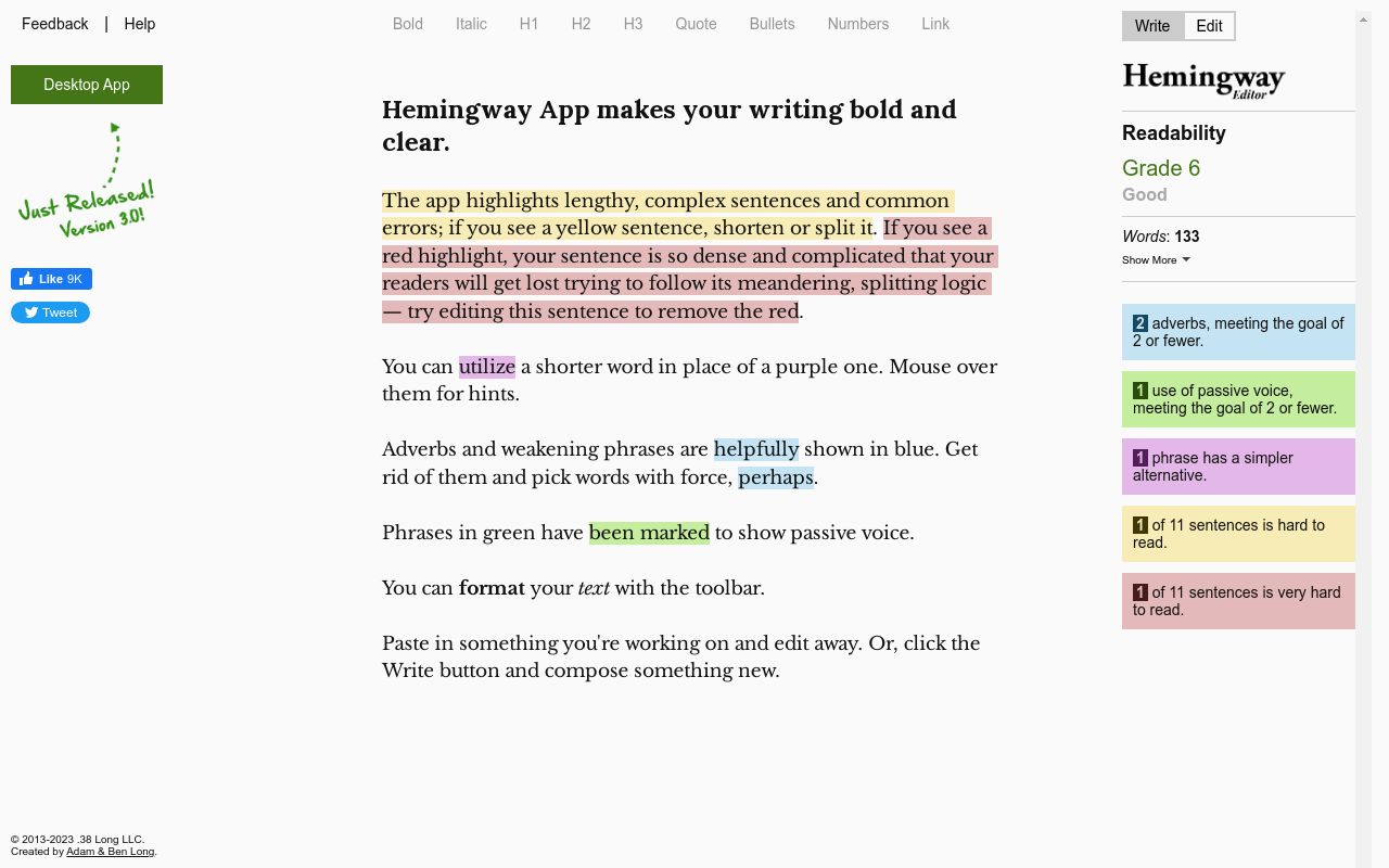 suggerimenti per scrittura e correzione di contenuti ai