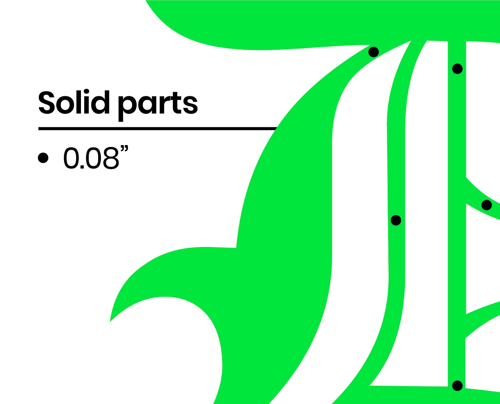 minimum solid space for transfer stickers