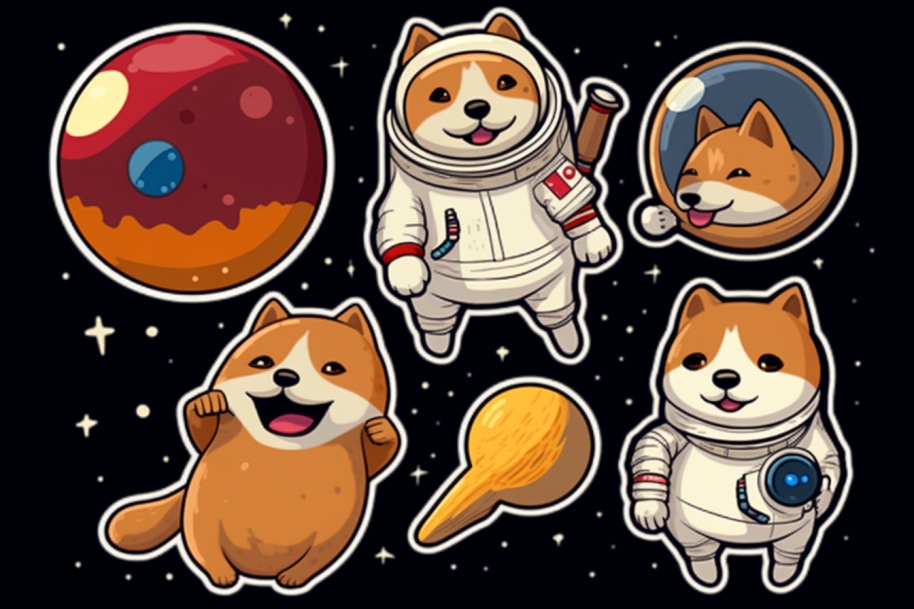 pegatinas personalizadas doge coin