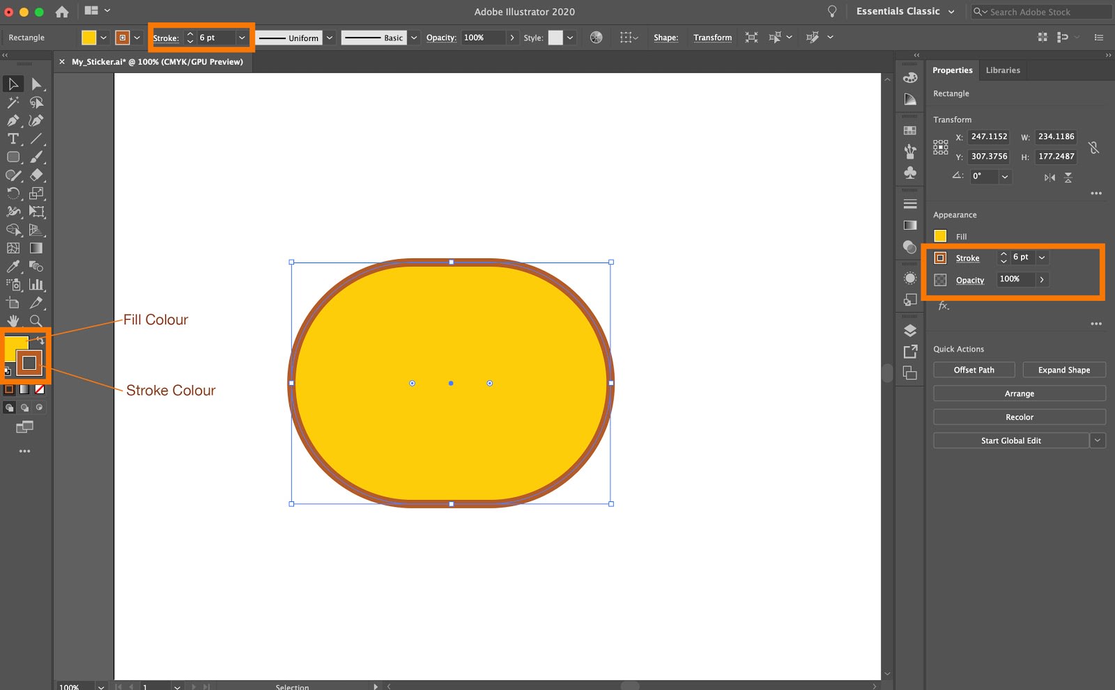 Tutorial 4 adesivi con Illustrator