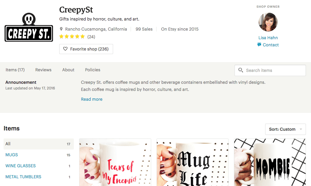 Creepy st sur Etsy