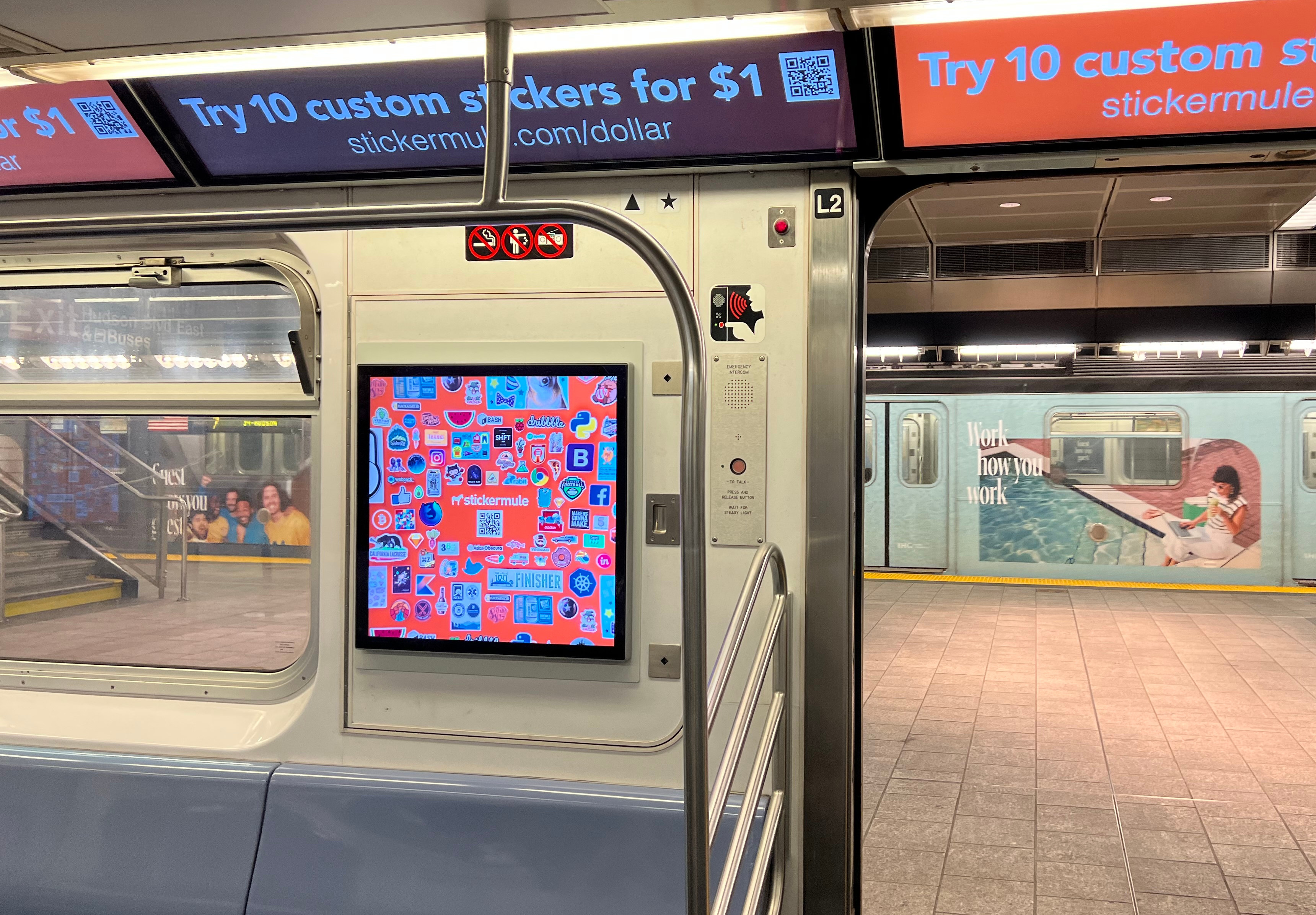 adesivi personalizzati metropolitana di New York Sticker Mule