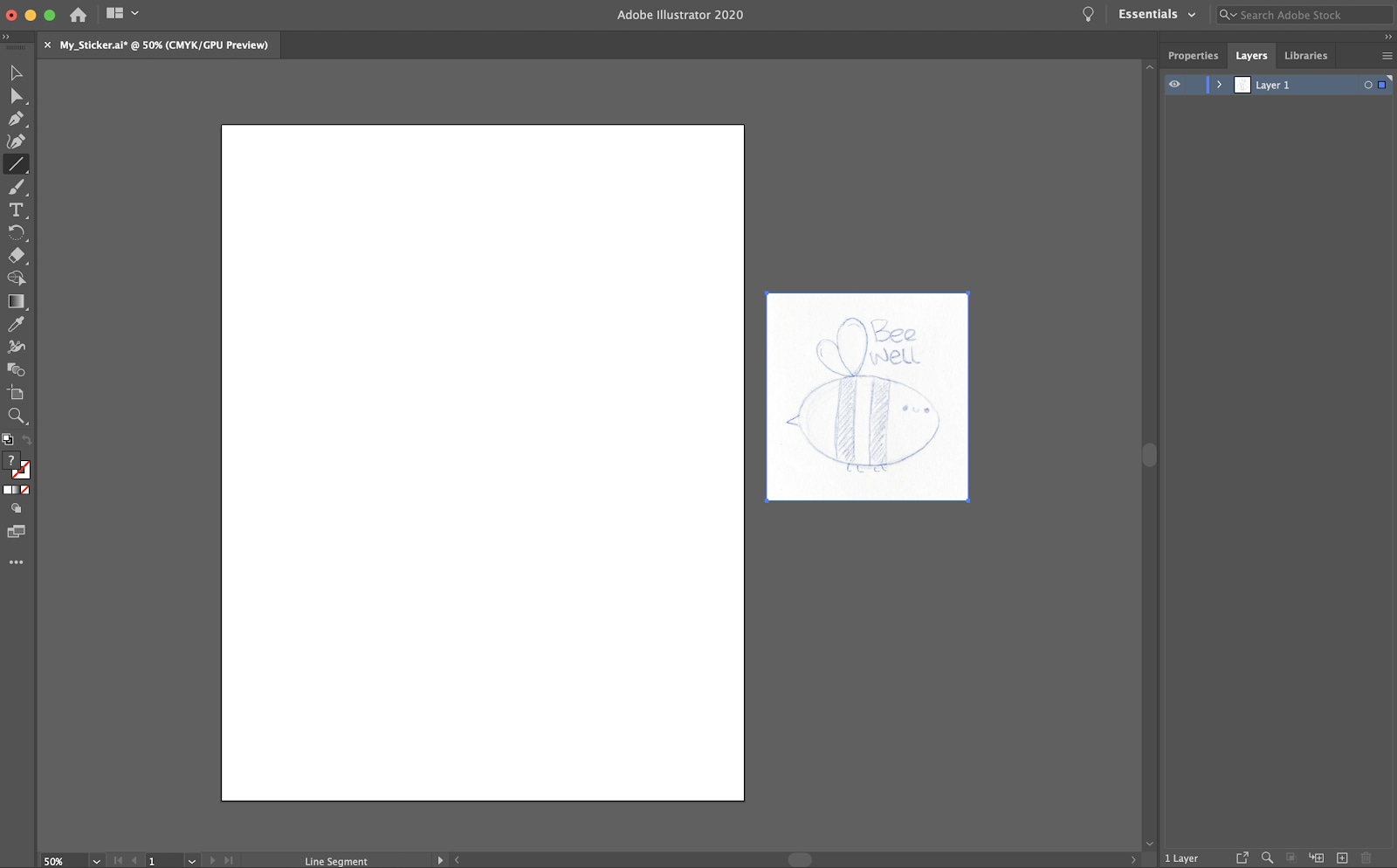 create a sticker in illustrator using reference images