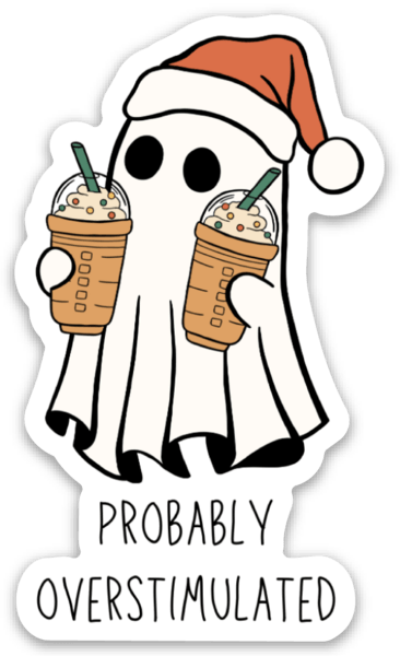 sticker lindo de un fantasma
