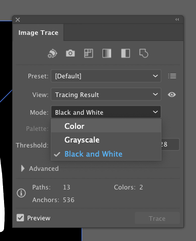 Convertir imagen a vector paso 2