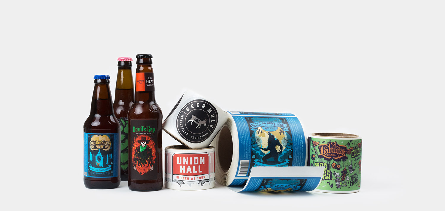 Custom beer labels Homebrew Bottle & Can Labels Sticker Mule