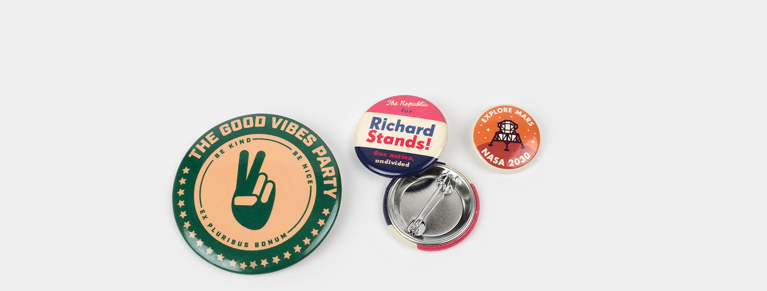 Custom campaign buttons Custom political election buttons