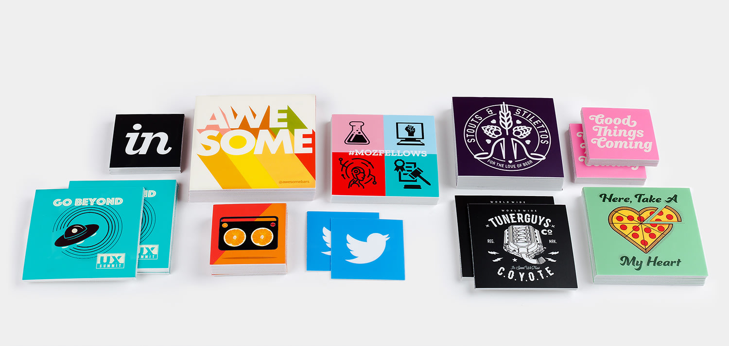 Square stickers | Free shipping | Sticker Mule