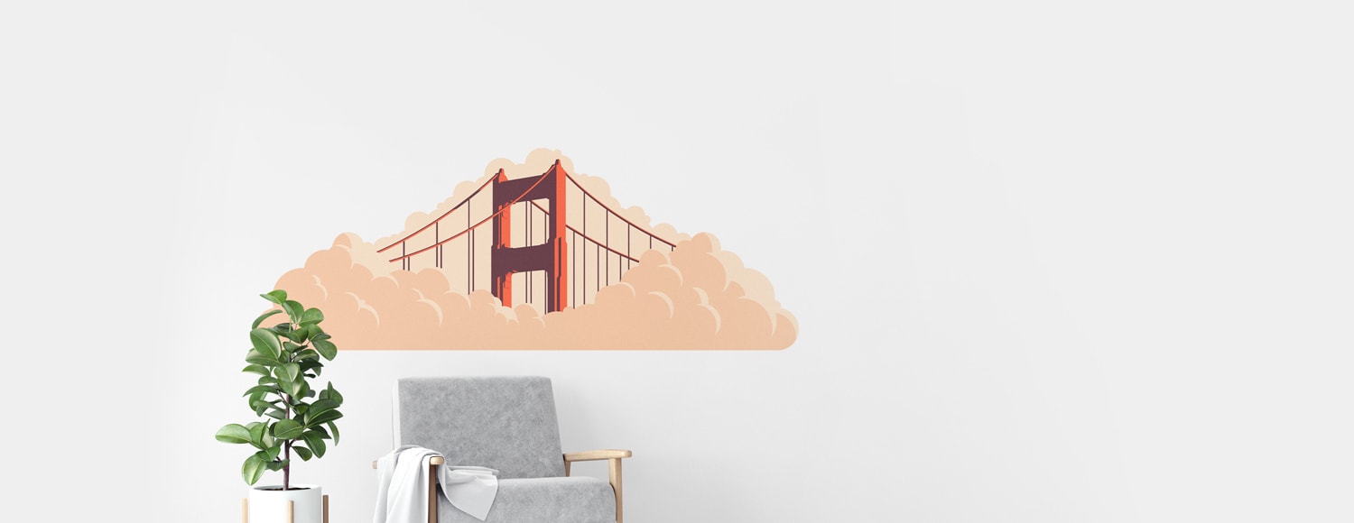 Customize top wall decal