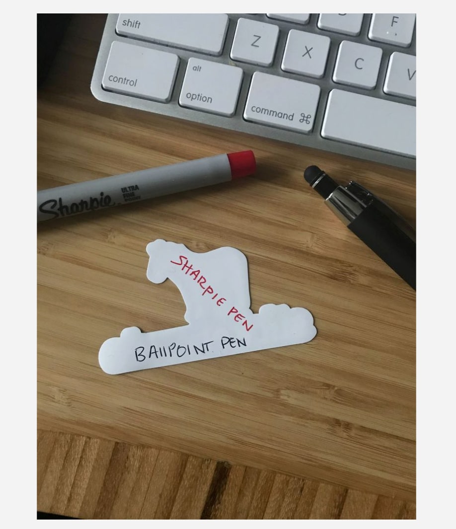 Dos d'un autocollant statique
