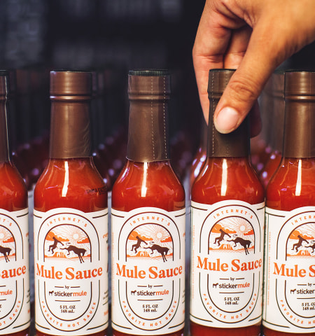 Mule Sauce Sweet spicy hot sauce Quick free shipping Sticker Mule