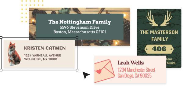 Create and design address labels online with a tool called Studio