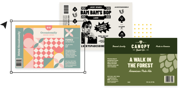 Crea e realizza design per etichette per birra online con uno strumento chiamato Studio