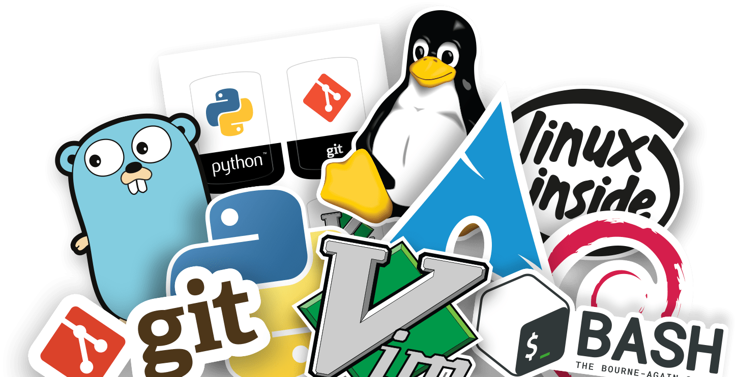 Amostra de autocolantes Linux